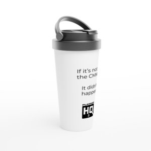 White 15oz Stainless Steel Travel Mug