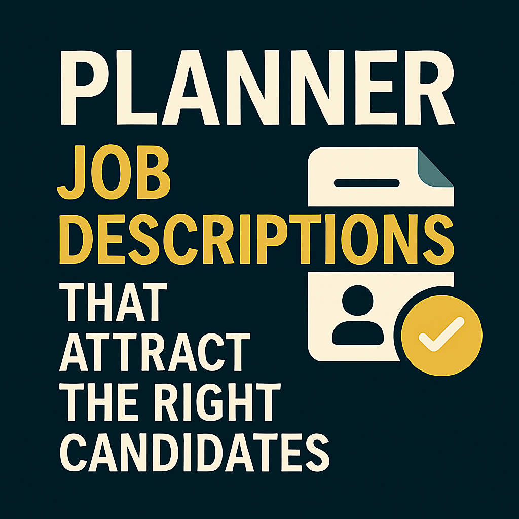 Maintenance Planners job descriptions that attract the right candidates